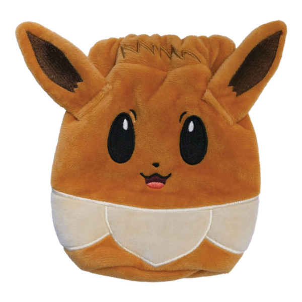 Close-up van Eevee accessoire pouch uit Pokémon TCG Prismatic Evolutions Special Collection
