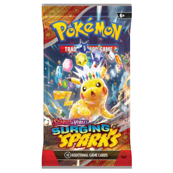 Pokémon TCG Scarlet & Violet Surging Sparks Booster Pack met Pikachu ex artwork